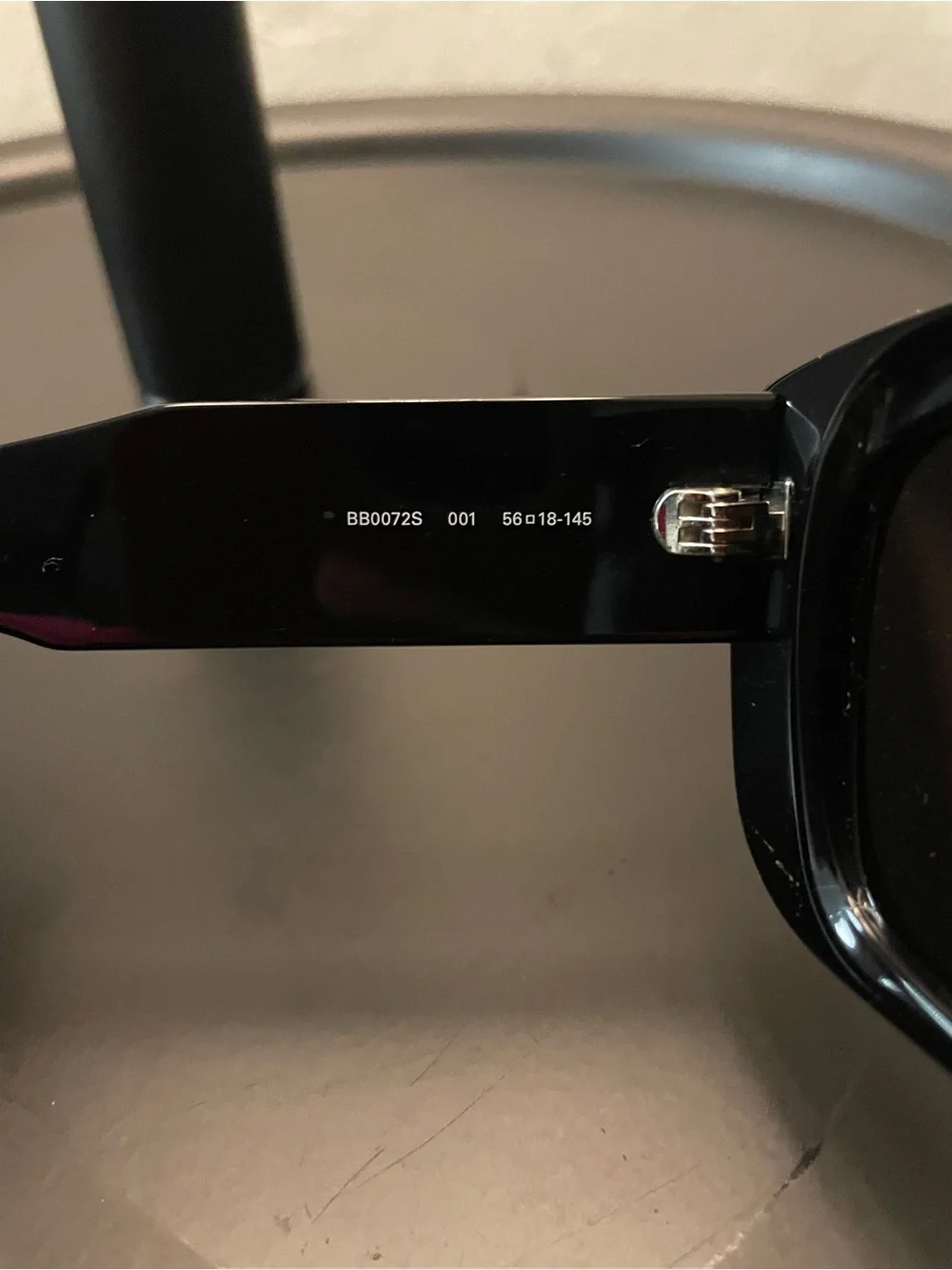 Balenciaga BB0072S 001 Oversized Black Logo Sunglasses - No Case